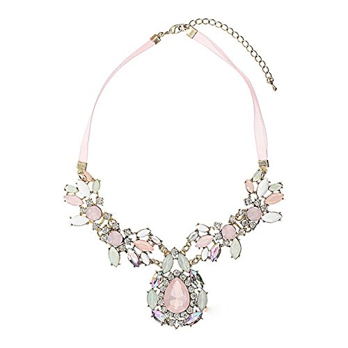 HuaYang Nouveau résine alliage fleurs cristals collier court code EAN 0091962852240 