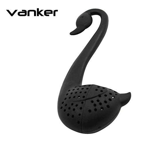 VANKER 1Pc Noir Cygne Infuseur Sachet de Thé He...