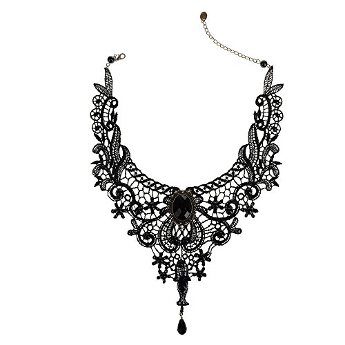 Mode luxe femmes filles noir cristal gemme perl...