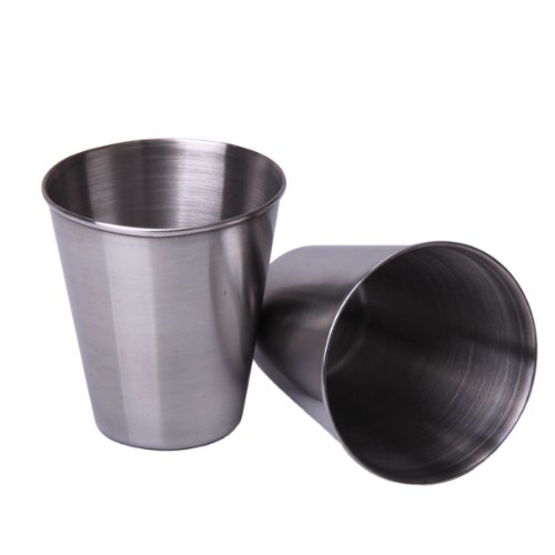 2pcs Verre à Vin en Inox Vin Tasse en acier