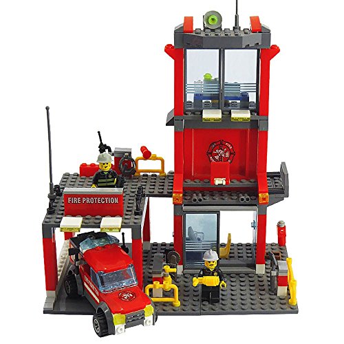 Caserne de pompiers ville 300pcs blocs de const...