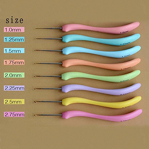 8pcs/set 1.0mm-2.75mm crochets aiguilles à tric...