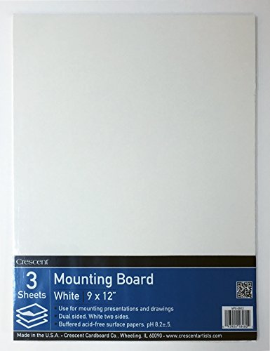 Crescent Cardboard Co Crescent White Mounting Board Value Pack 3/Pkg-9"X12" code EAN 0093924184802 