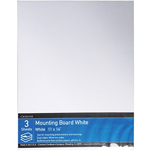 Crescent Cardboard Co Crescent White Mounting Board Value Pack 3/Pkg-11"X14" code EAN 0093924184895 