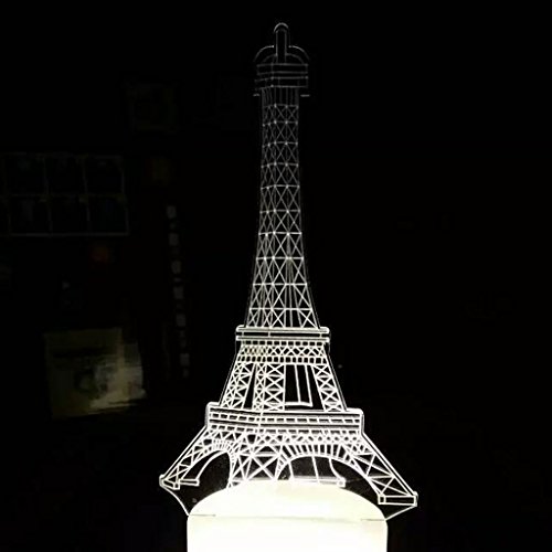 LED 3D Tour Eiffel Illuminé Illusion d'optique ...
