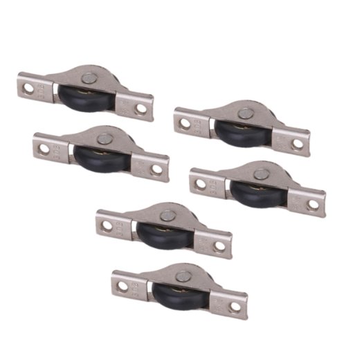 6 X Nylon Seul Roue Roulette Rouleau Coulissant...