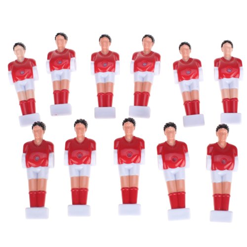 Generic 11pcs Remplacement Joueur de Baby-foot Homme - Rouge code EAN 0095225922121 