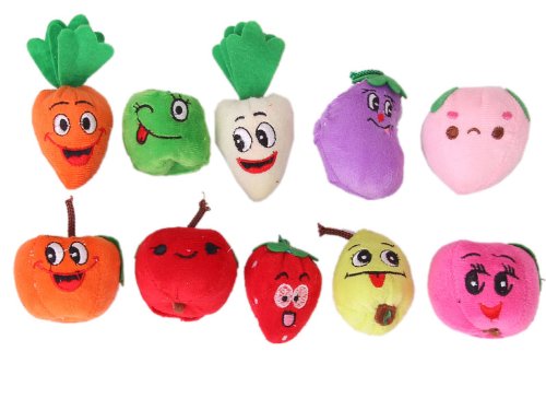 10pcs Marionnettes à Doigts de Fruits Légumes e...