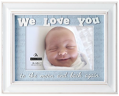 Cadre photo en bois, 4 par 15 cm, blanc