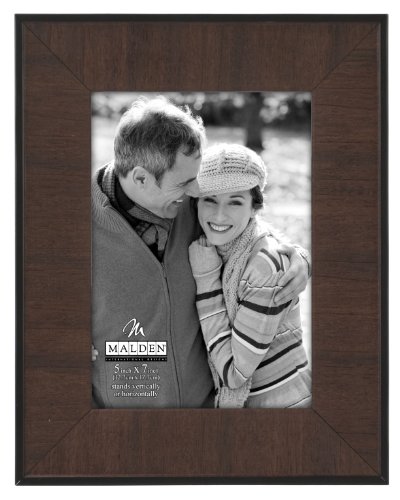 2 tons cadre photo en bois noyer bord, 5 par 7