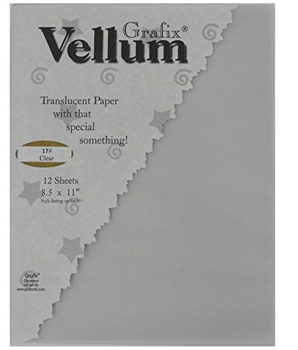 RMC Grafix vélin 12 feuilles - 8.5 x 11 Transpa...