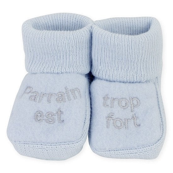  Chaussons brodés Parrain Ciel 0-1 mois de Trois Kilos Sept code EAN 01083503 