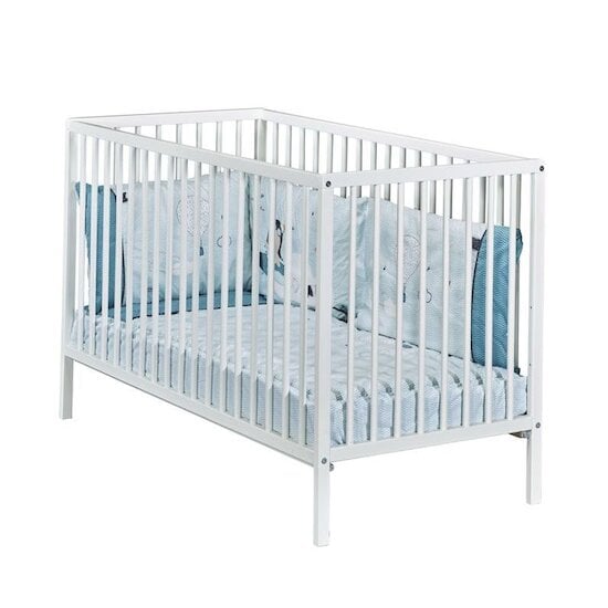  Lit à Barreaux Basic Blanc 60 x 120 cm de Sauthon Baby's Sweet Home code EAN 01088472 