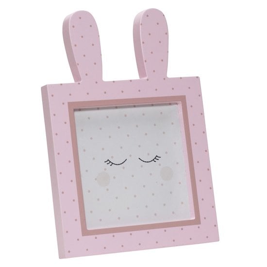  Miss Fleur de Lune cadre photo lapin 14x14 Rose  de Sauthon Baby's Sweet Home code EAN 01090238 