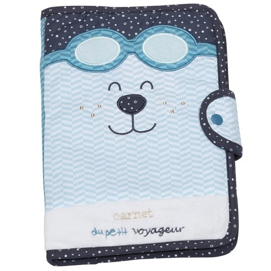  Lazare protège carnet de santé Bleu/Gris  de Sauthon Baby's Sweet Home code EAN 01108342 
