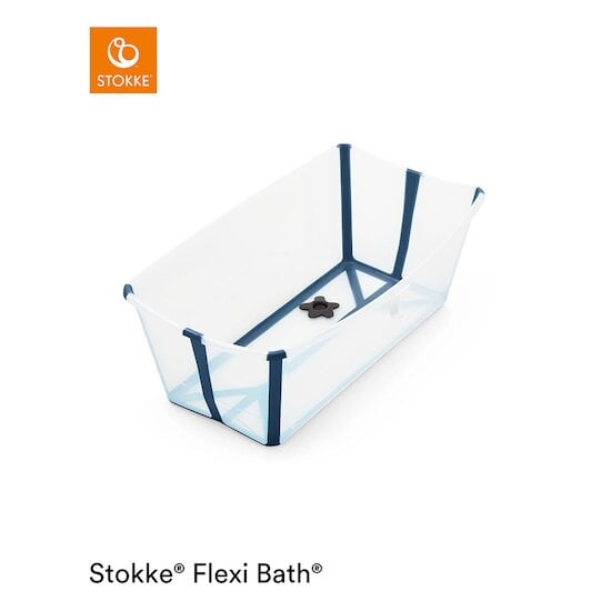  Baignoire Flexi Bath™ bouchon thermique Transparent/bleu  de Stokke® code EAN 01112471 