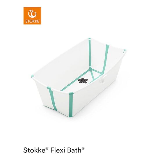  Baignoire Flexi Bath™ bouchon thermique Blanc/aqua  de Stokke® code EAN 01112472 