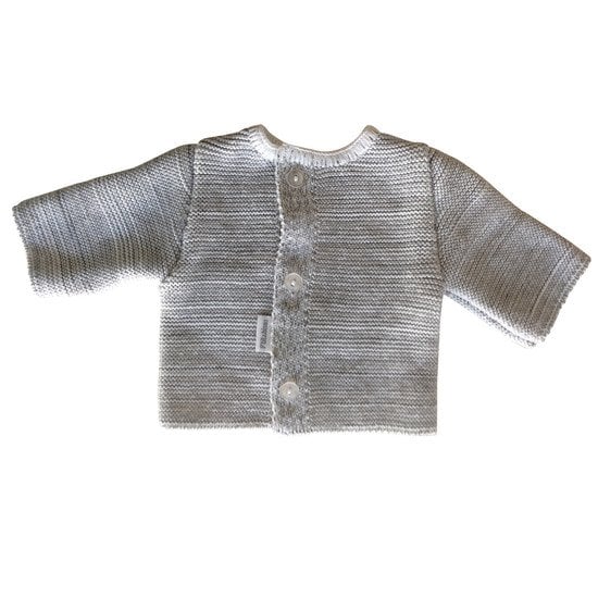  Cardigan coton bio Collection P'tit Bisou Trousseau Tricot 2019 Gris chiné 0 mois de P'tit bisou code EAN 01117010 