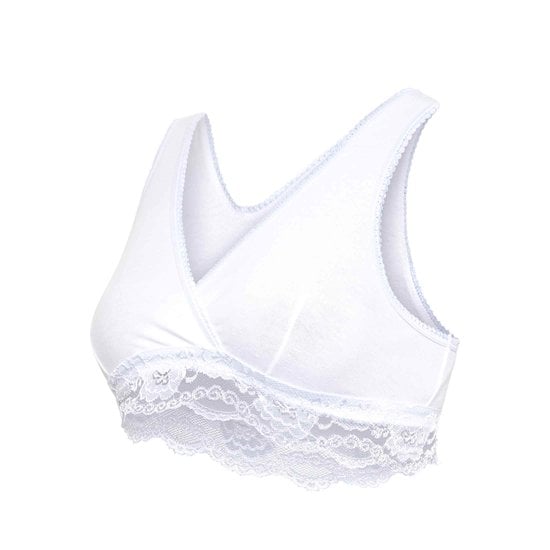  Brassière d'allaitement cache-cœur coton bio Blanc  de Carriwell code EAN 01125212 