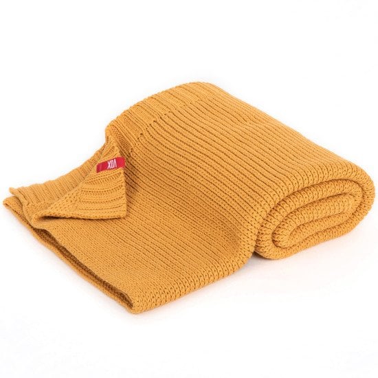  Couverture tricotée pure Moutarde 80 x 100 cm de Vox code EAN 01128999 