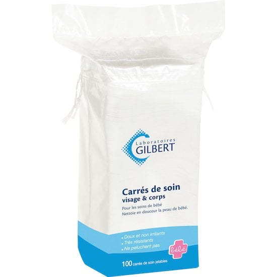  Carrés de soin sachet de 100   de Laboratoires Gilbert code EAN 01134412 