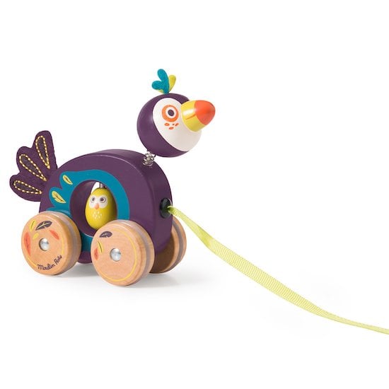  Dans la jungle jouet à tirer Petit toucan  de Moulin Roty code EAN 01137186 