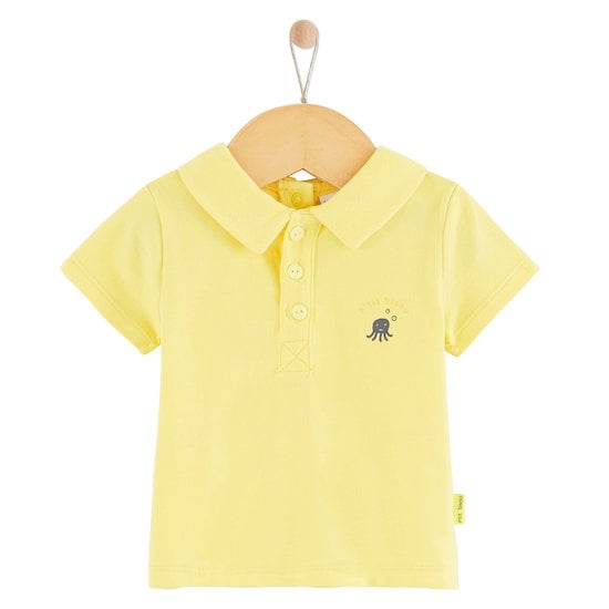  Polo manches courtes Trop Chou Jaune citron 1 mois de P'tit bisou code EAN 01140461 