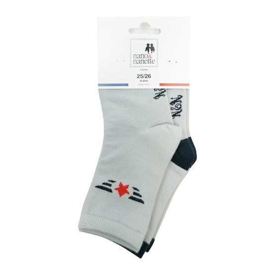  Lot 2 paires de chaussettes Gris 23/24 de Nano & nanette code EAN 01141770 