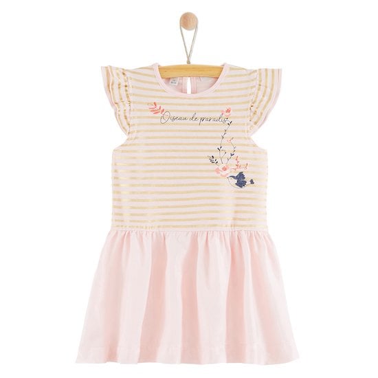  Robe à rayure avec oiseau collection Oiseau de Paradis 6 mois de Marèse code EAN 01143530 