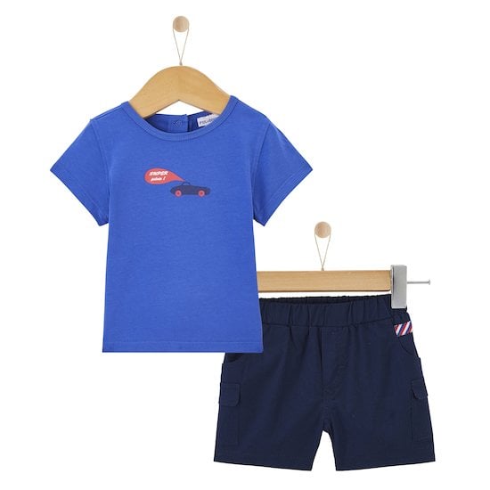  T-shirt + short Blue Garden Bleu  de P'tit bisou code EAN 01146514 