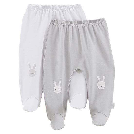  Lot 2 leggings Lapin Câlin Gris  de P'tit bisou code EAN 01147179 