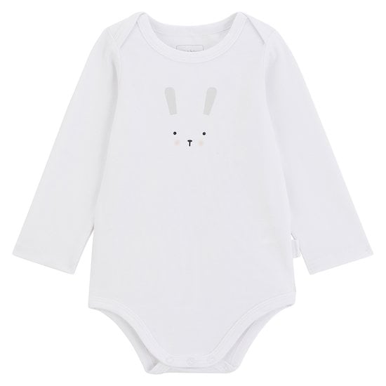  Body manches longues Lapin Câlin Blanc talc 0 mois de P'tit bisou code EAN 01147231 