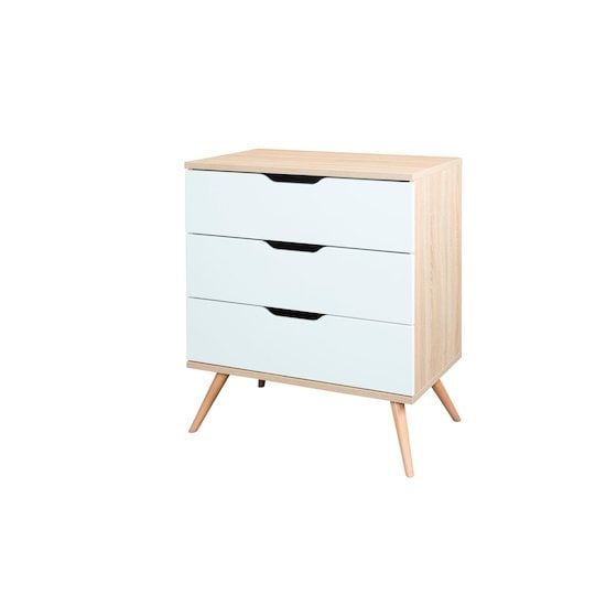  Sixties Commode 3 tiroirs Blanc  de Sauthon Baby's Sweet Home code EAN 01148045 