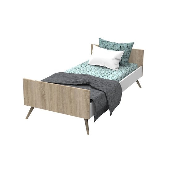  Seventies lit junior 90x190 Blanc/bois  de Sauthon Baby's Sweet Home code EAN 01148760 