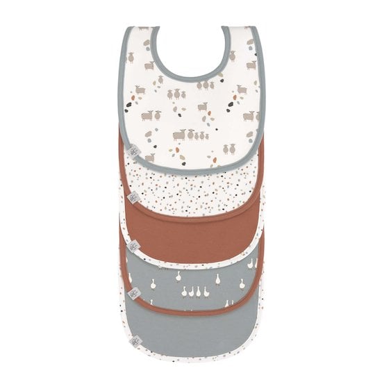  Lot de 5 Bavoirs éponge Tiny Farmer Mouton  de Lässig code EAN 01149864 