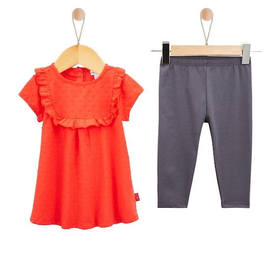  Panda & Coccinelle Robe + Legging Rouge 6 mois de P'tit bisou code EAN 01155187 