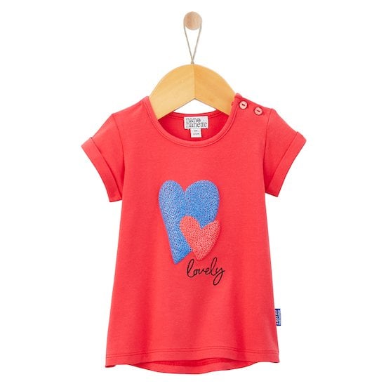  T-shirt manches courtes Santa Cruz Rouge  de Nano & nanette code EAN 01155294 