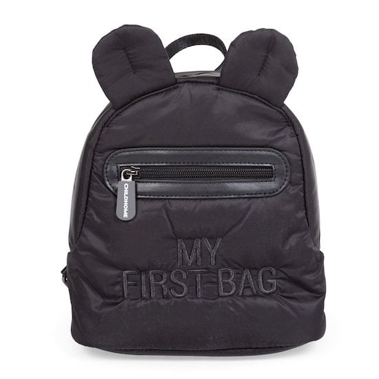 Sac à dos My First Bag Matelassé noir de Childhome 01155755 Sac à dos My First Bag Matelassé noir de Childhome 01155755