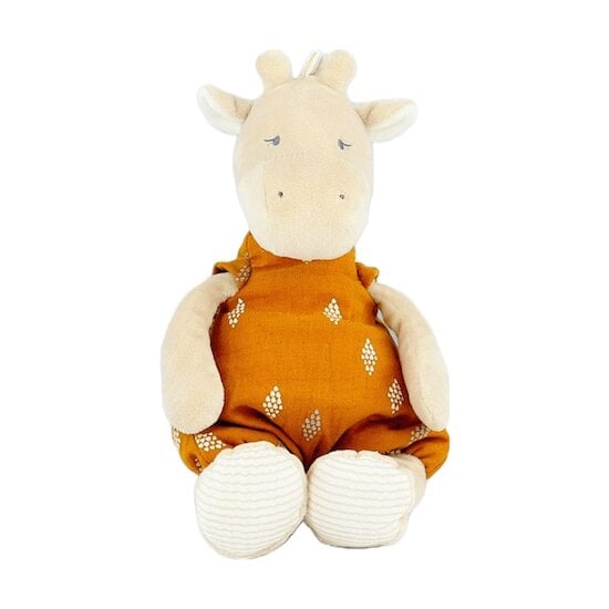  Tiga, Stegi & Ops Peluche small Tiga en Veloudoux et mousseline de coton BIO Beige/ocre  de Noukies code EAN 01155886 