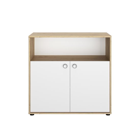  Commode 2 portes Arthur Blanc/Chêne  de Galipette code EAN 01155905 