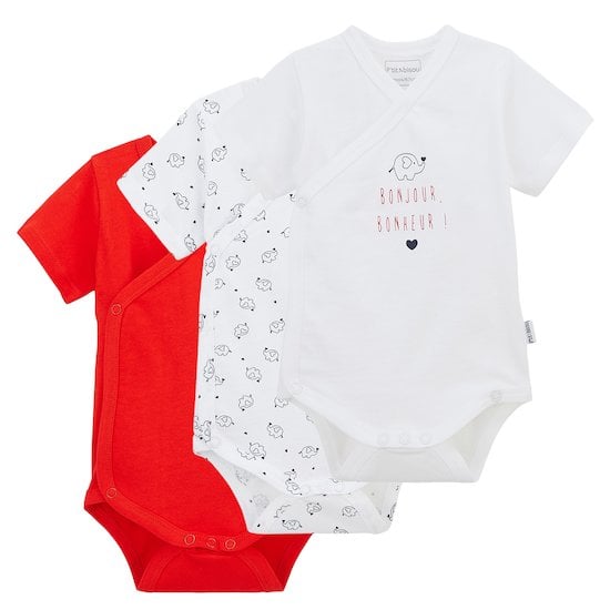  Summer Bodies Bodies éléphant Blanc/Rouge 9 mois de P'tit bisou code EAN 01156037 