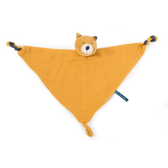  Doudou lange Chat moutarde Lulu les moustachse  de Moulin Roty code EAN 01156170 