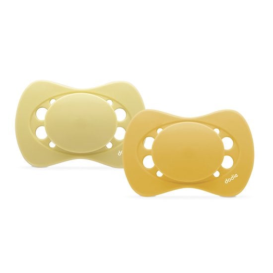  Lot de 2 Sucettes Anatomique Éco-Conçues Jaune 0-6 mois de Dodie code EAN 01156417 