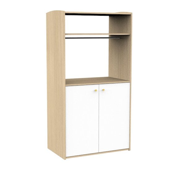  Alice Armoire dressing Blanc et bois  de Sauthon Baby's Sweet Home code EAN 01159573 