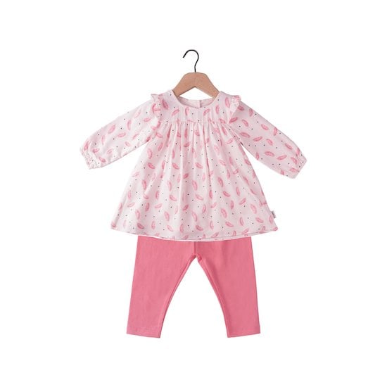  Love Me Too Ensemble Robe + Legging Imprimé Plume 1 mois de P'tit bisou code EAN 01160261 