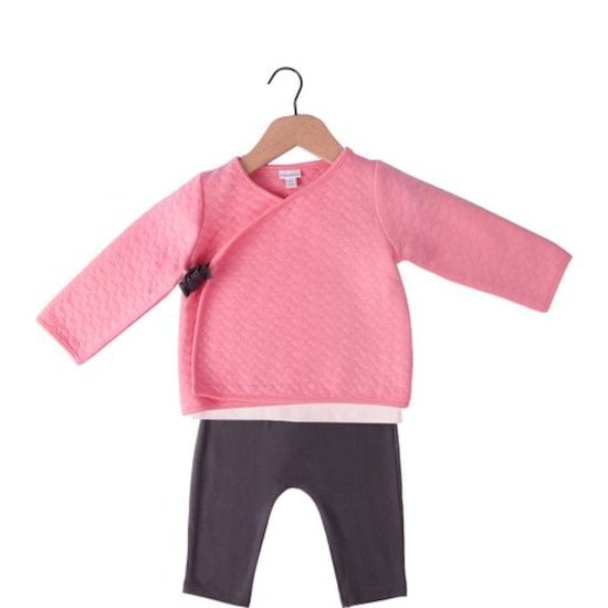  Love Me Too Ensemble 3 pièces : Veste + T-shirt + Legging Rose 1 mois de P'tit bisou code EAN 01160280 