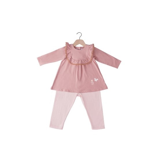  Tendre Botanique Ensemble Robe + Legging Rose 3 mois de Marèse code EAN 01160347 