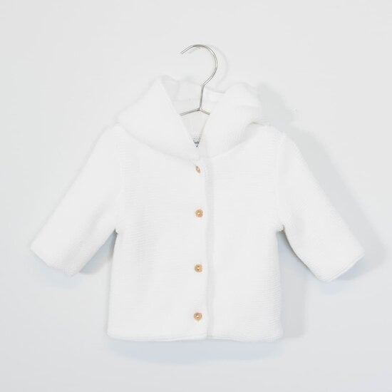  Petits chats Manteau en tricot Blanc 1 mois de La Manufacture de Layette code EAN 01162656 