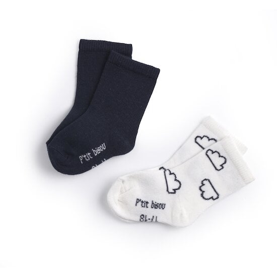 Marin Poétique Lot de 2 paires de chaussettes Marin Poétique Milk Marine  de P'tit bisou code EAN 01165882 