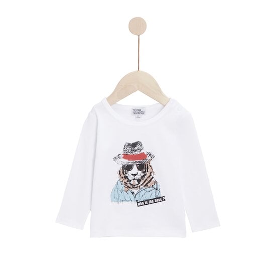  Tropicool T-shirt manches longues Blanc Plume  de Nano & nanette code EAN 01167132 